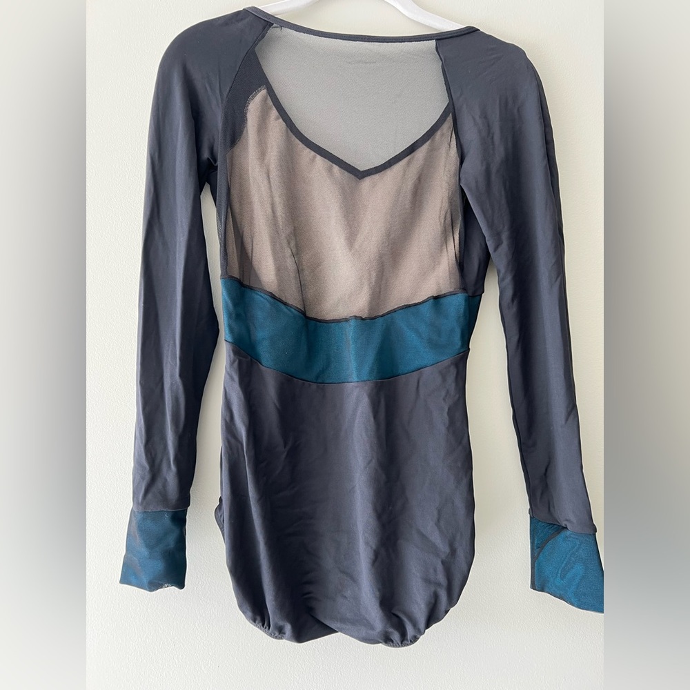 Premier Collection Leotard Color Block Long Sleeve Gymnastic Dance Studio 🩰